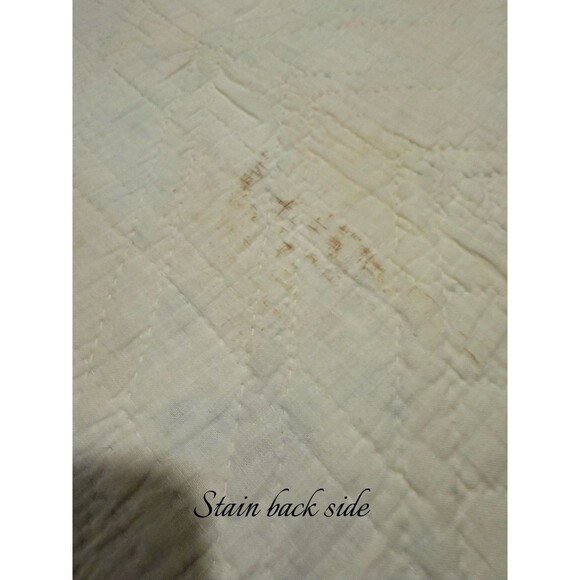 Antique Purple Lavender Yellow Lone Star Quilt Handmade Queen Size 80” X 77” - Picture 15 of 16